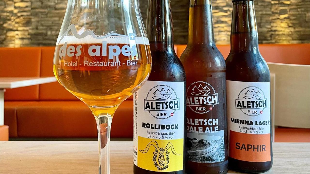Boutique Und Bier Hotel Des Alpes Fiesch Exteriör bild